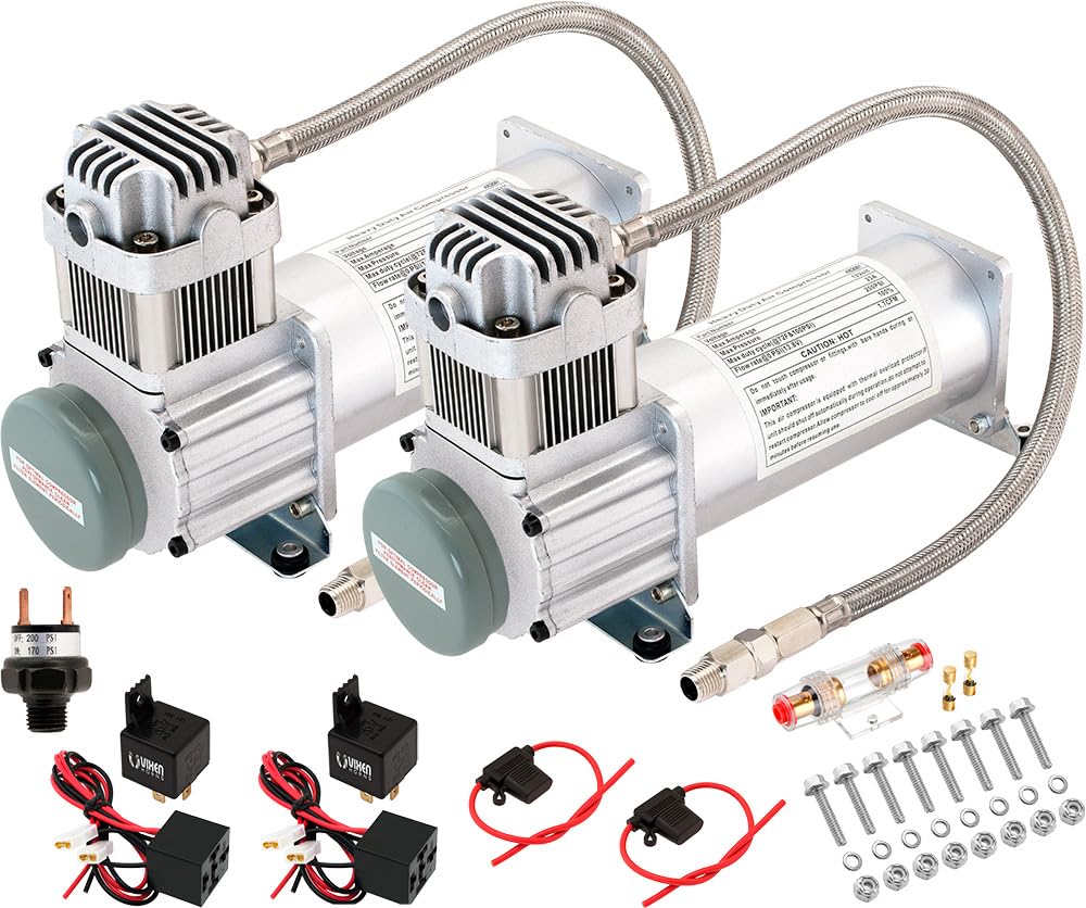 Amazon.com: Vixen Horns Heavy Duty Dual Onboard Air Compressors